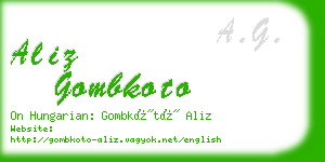 aliz gombkoto business card